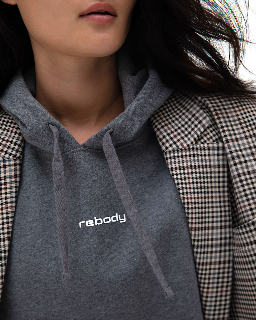 Rebody Logo Fleece Crop Hoody - rebody
