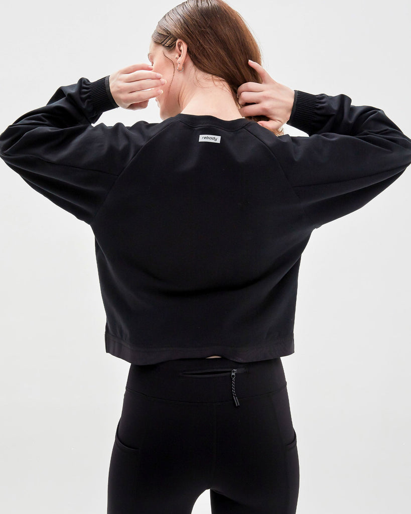 City Zip Crop Crewneck - rebody