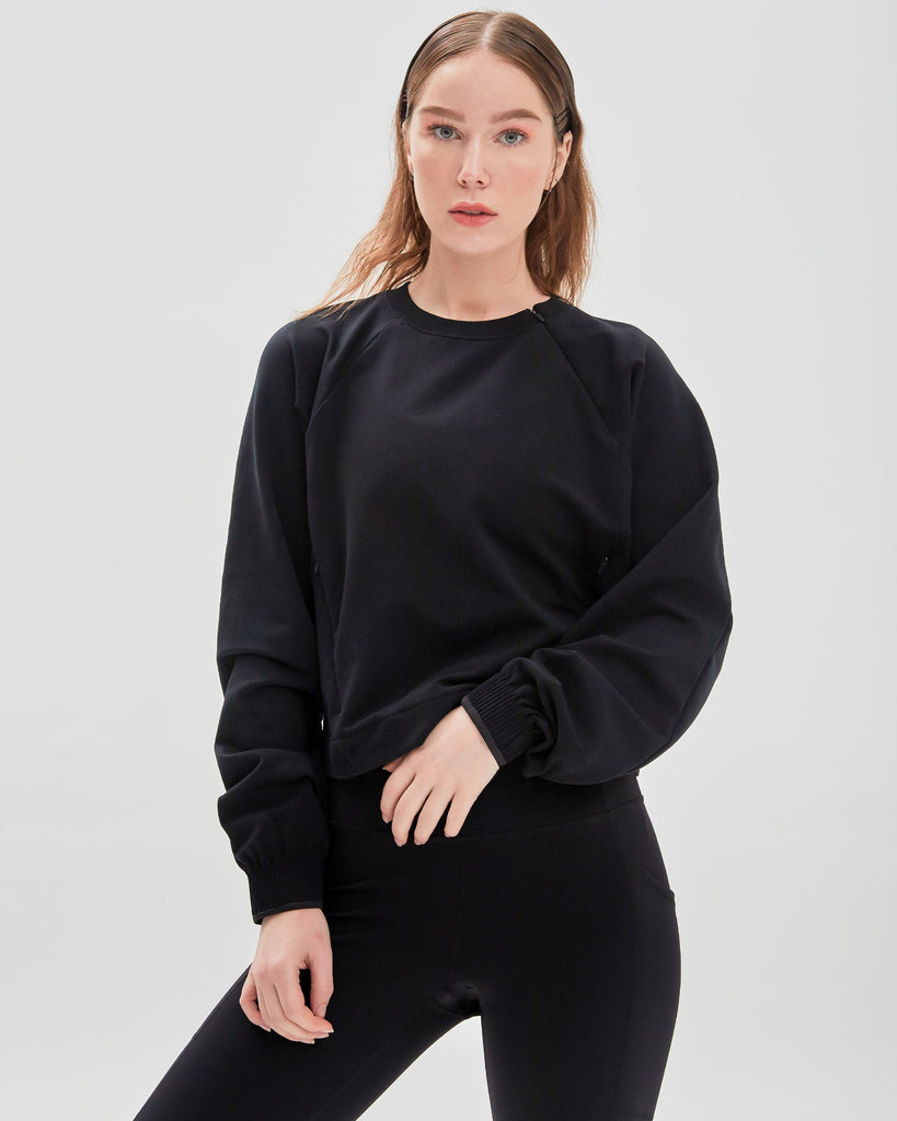 City Zip Crop Crewneck - rebody