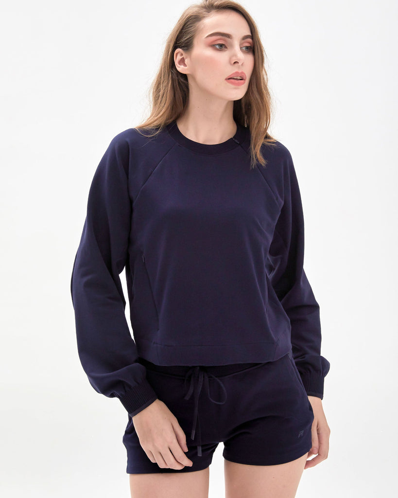 City Zip Crop Crewneck - rebody