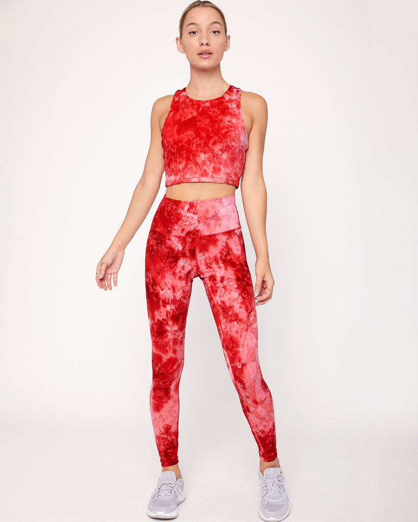 Moment Marble Dye High Neck Crop Bra - rebody