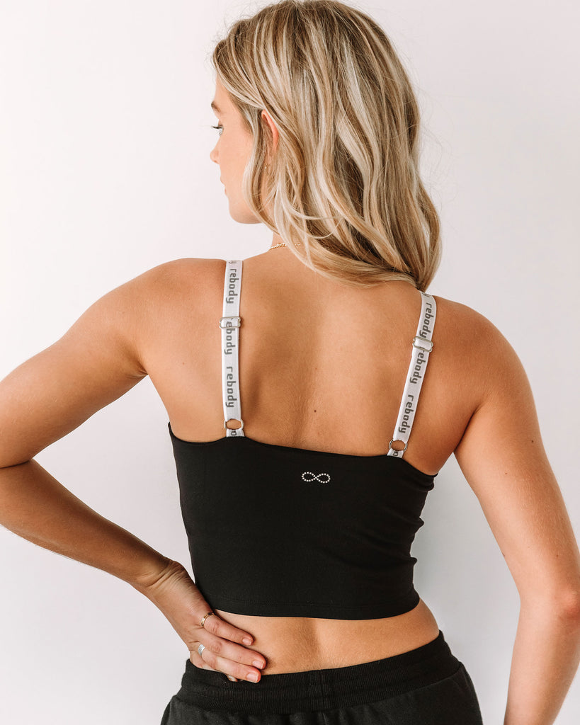 Maia Cloudlux Logo Crop Bra - rebody