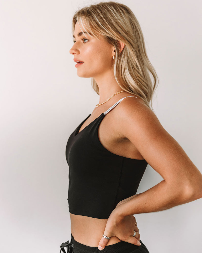 Maia Cloudlux Logo Crop Bra - rebody