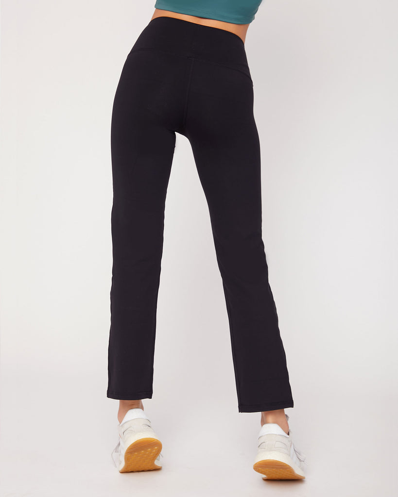 Black Lexi Bootcut Leggings Back