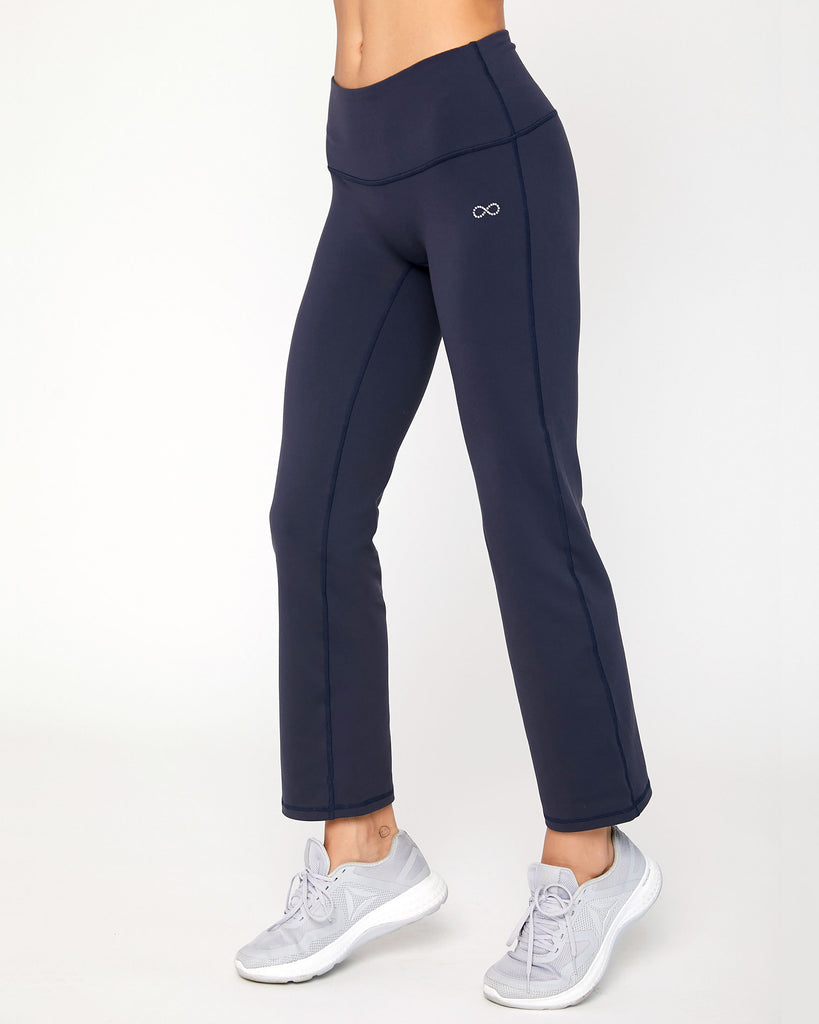 Navy Lexi Bootcut Leggings Side