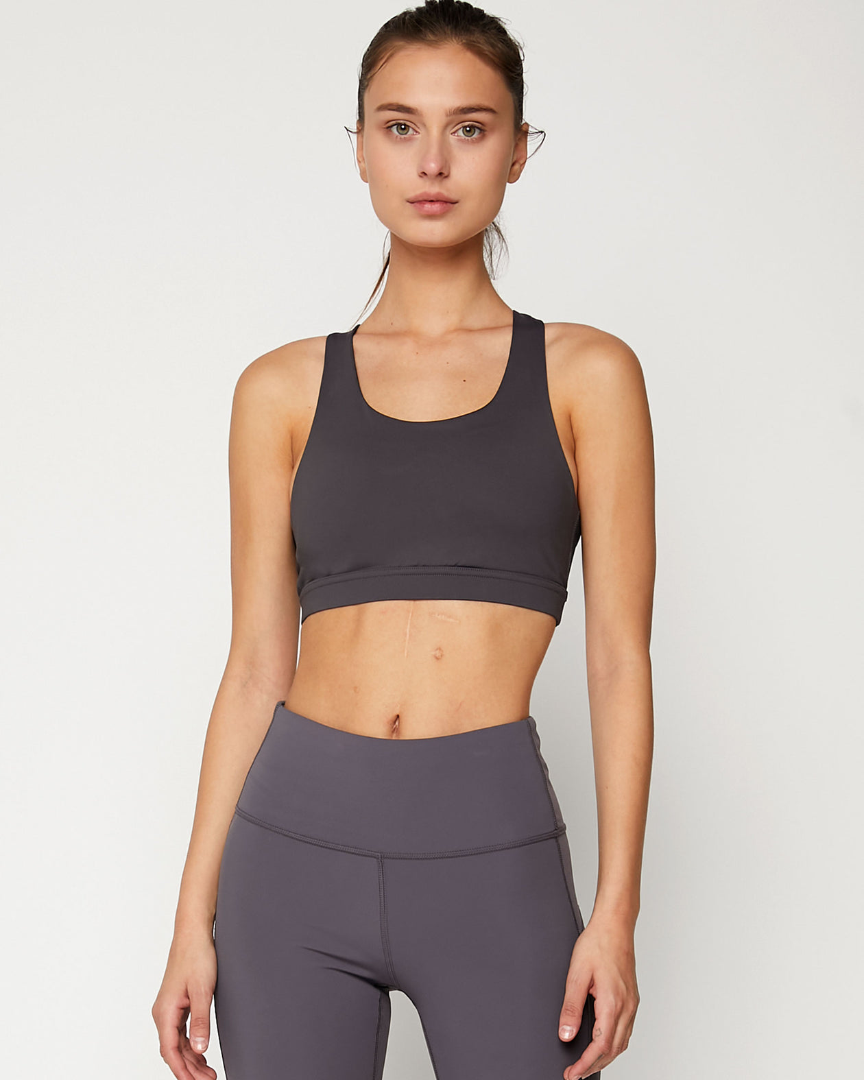 The Gym People, Tops, Charcoal Grey Womens Sports Bra Longline