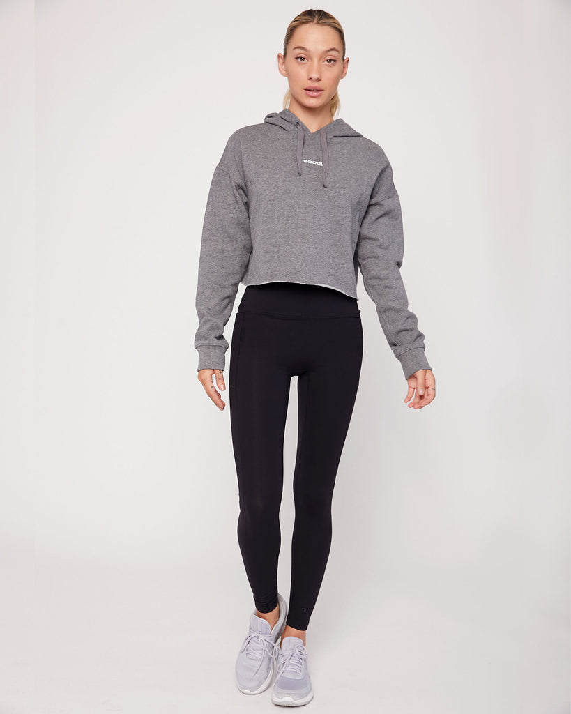 Rebody Logo Fleece Crop Hoody - rebody
