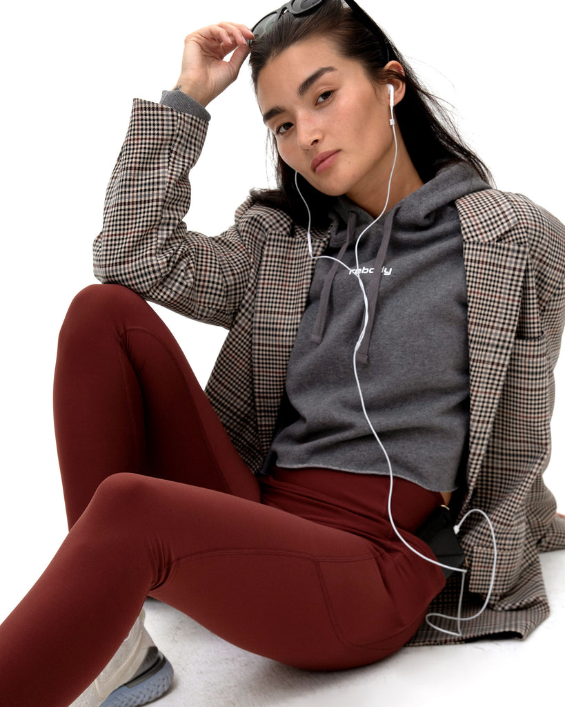 Rebody Logo Fleece Crop Hoody - rebody