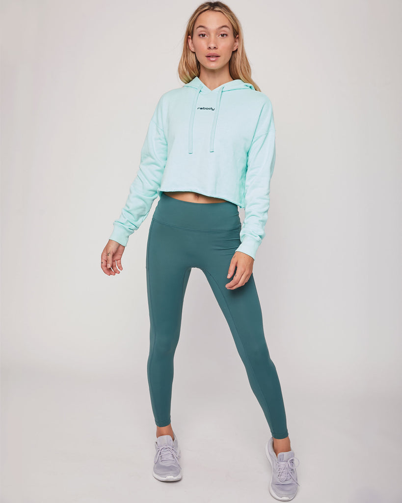 Rebody French Terry Crop Hoody - Smooth Mint *Sustainable - rebody