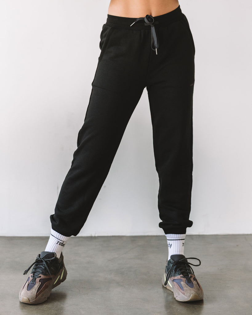 Lifestyle Summer French Terry Sweatpants Black Front