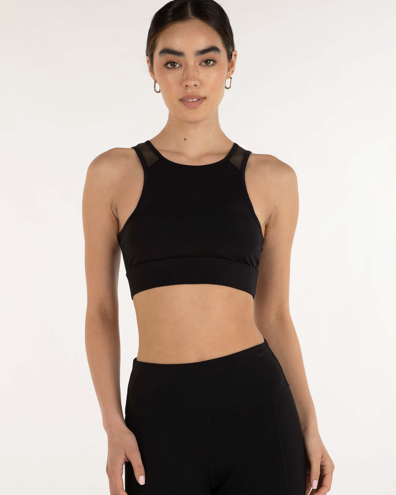 Buy Zelocity Fleece lined Wide Waist Band Sports Bra - Black at Rs